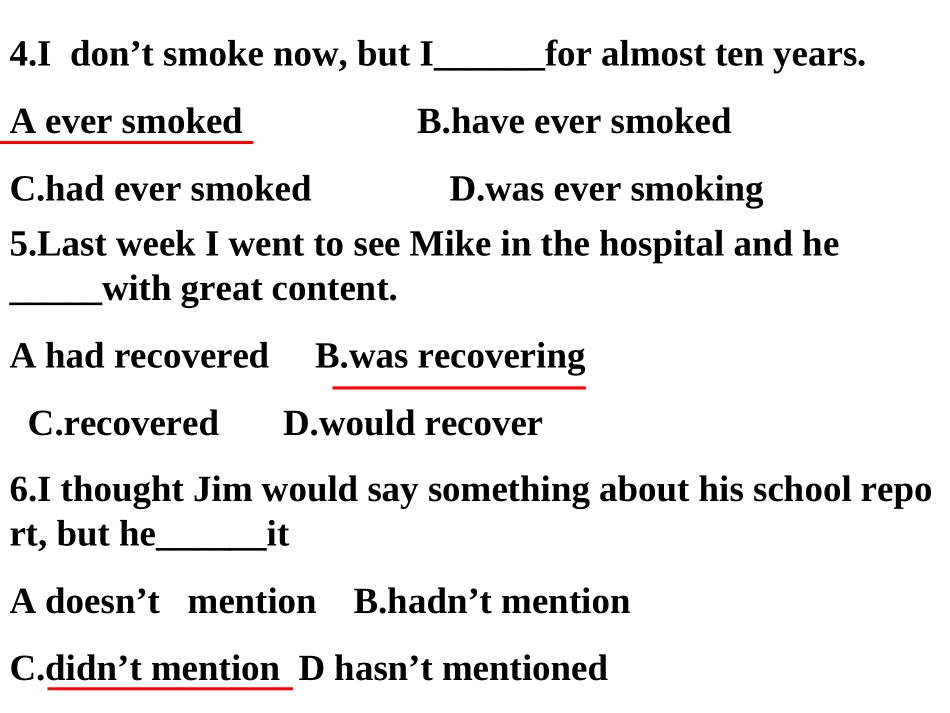 各种时态的练习_第3页