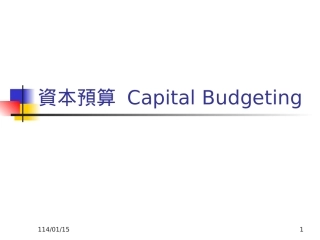资本预算(2)
