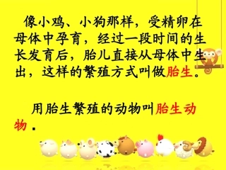 (教科版)四年级科学下册动物的繁殖活动