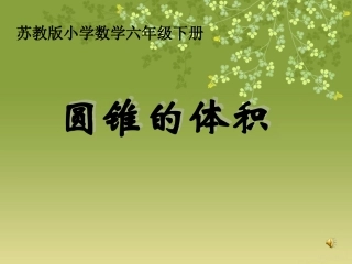 圆锥的体积飞