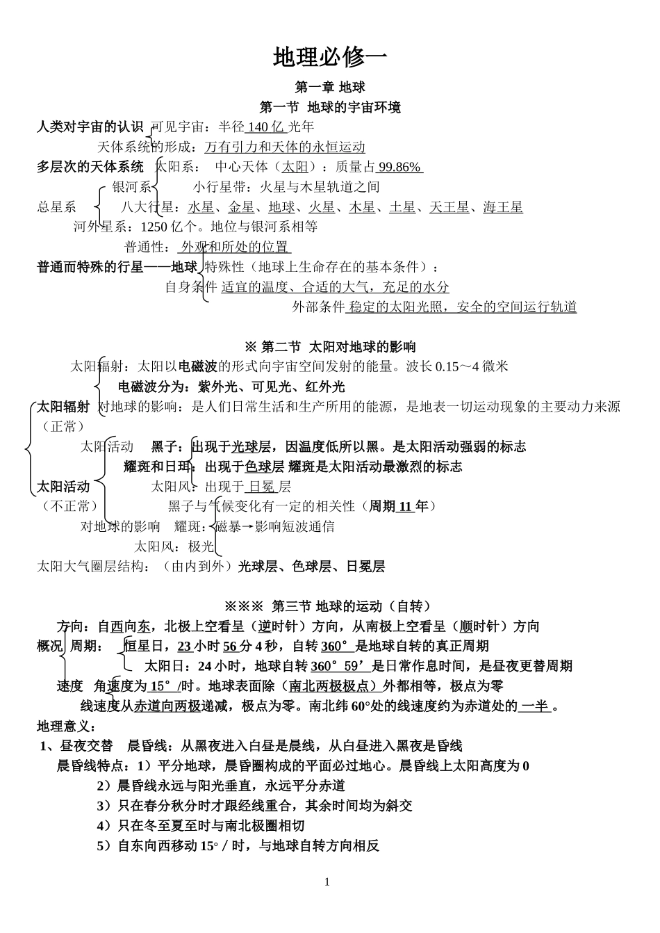 必修一提纲地理_第1页