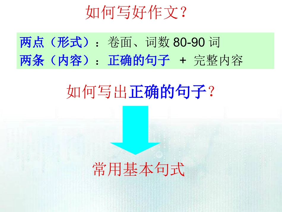 微课程月考作文讲解--李丹_第1页