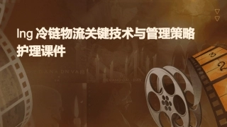 LNG冷链物流关键技术与管理策略护理课件