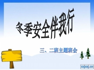 冬季安全教育主题班会