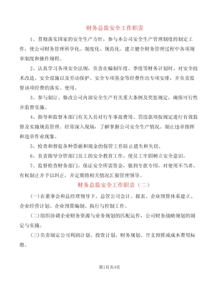财务总监安全工作职责(5) 