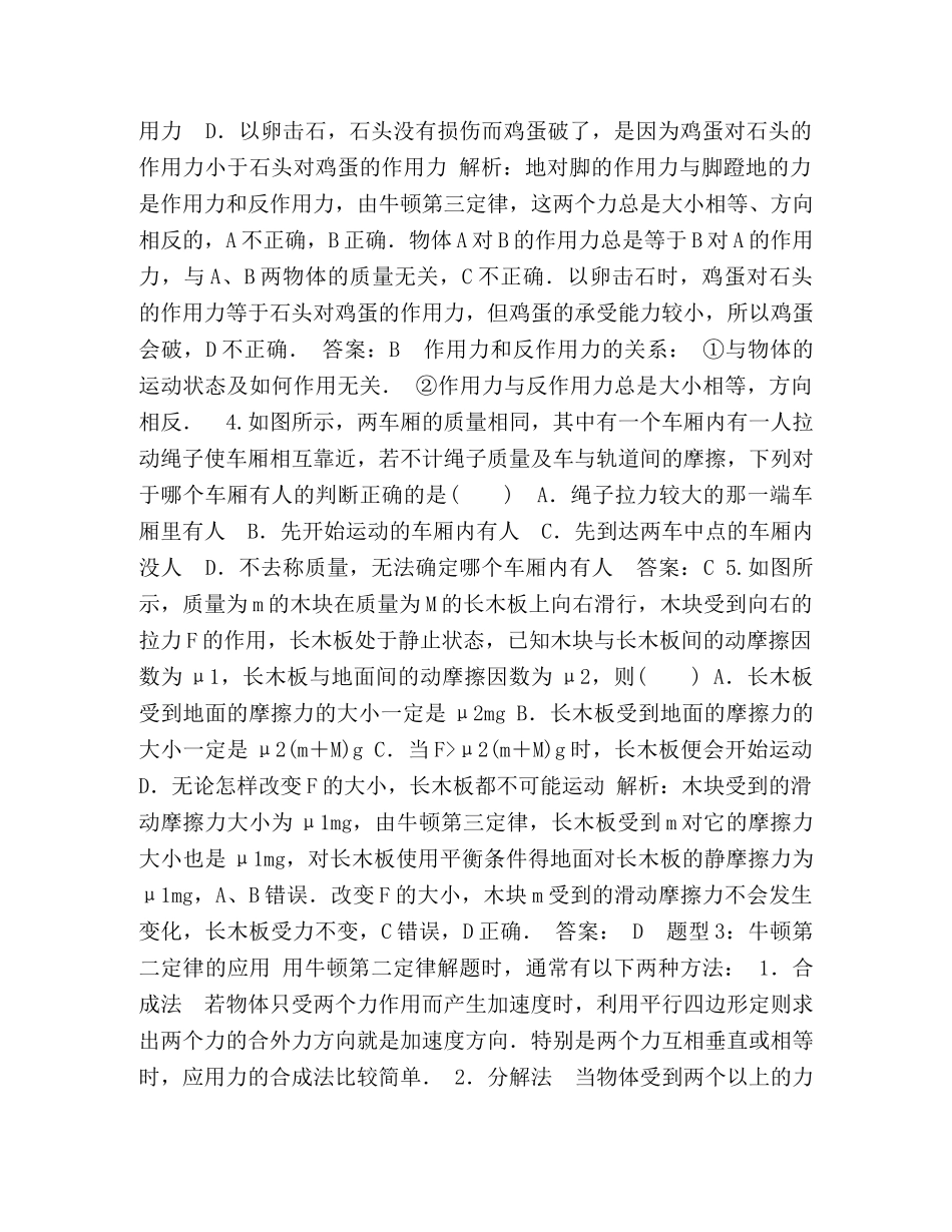 专题5牛顿定律 _第2页