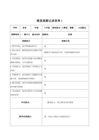 体育课观摩课