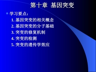 第十章基因突变