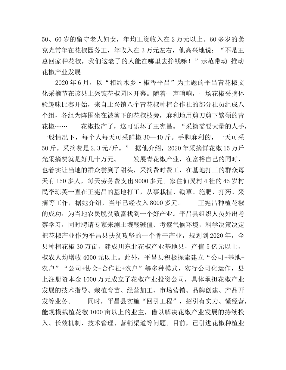 返乡创业,带领一方百姓脱贫致富 _第2页