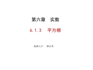 人教版七年级下613平方根课件（共18张PPT）