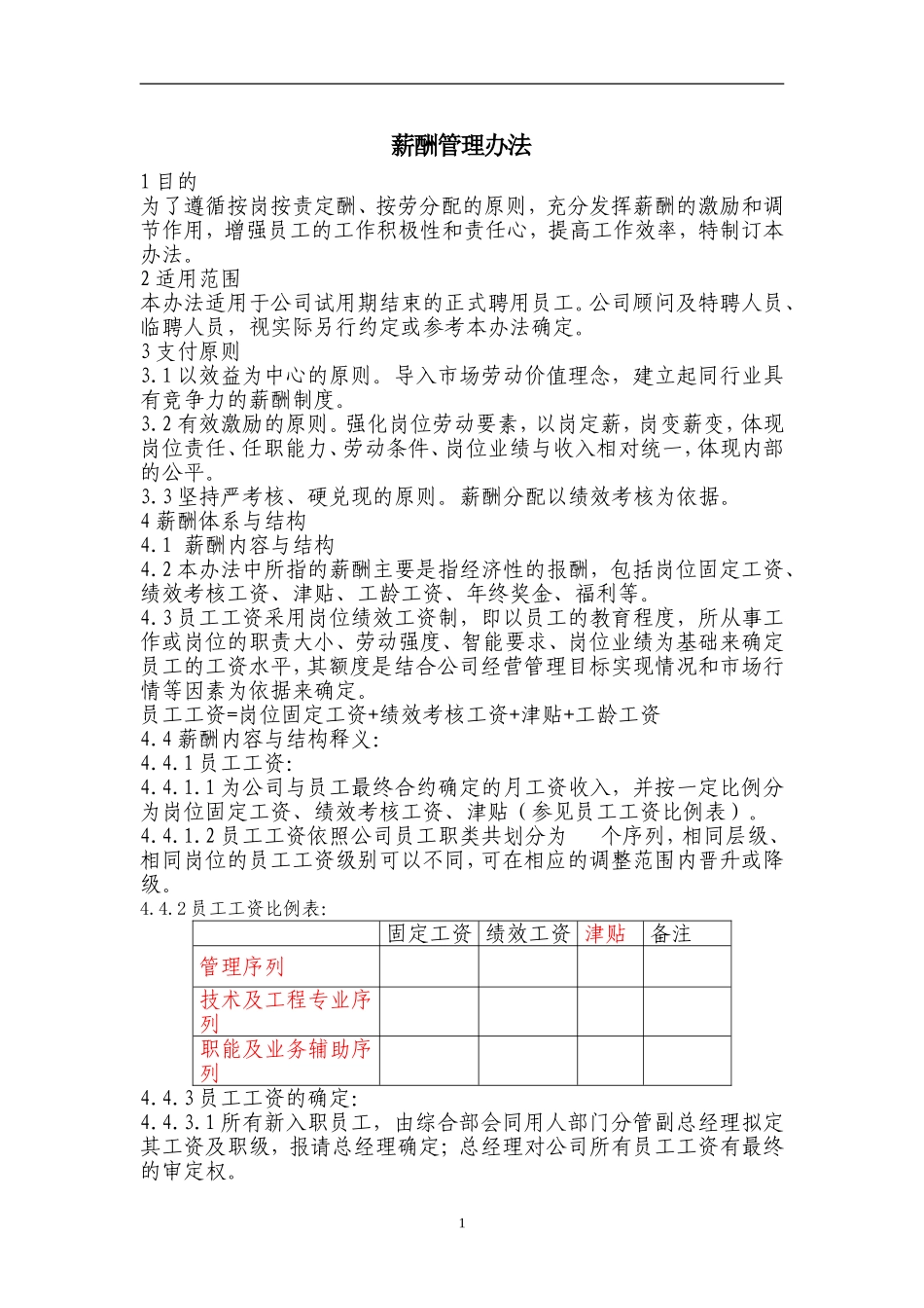 薪酬管理办法1_第1页