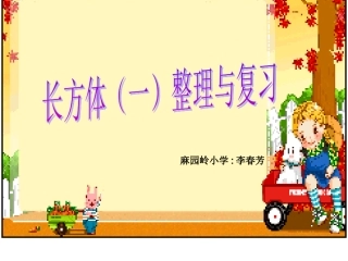 长方体(一)整理与复习
