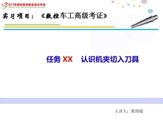 任务XX认识机夹切入刀具