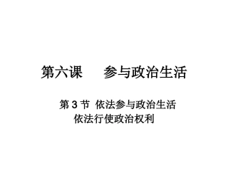 21依法参与政治生活