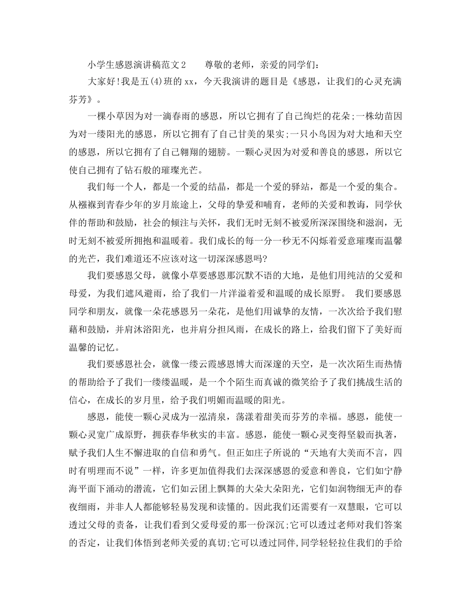 小学生演讲稿格式及写法 _第2页