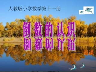 倒数的认识课件