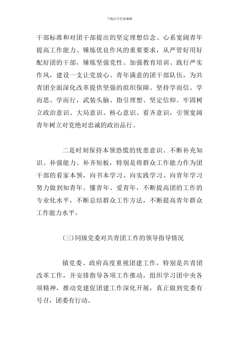 关于共青团改革工作自查报告_第3页