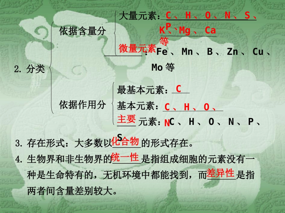 高一生物细胞中的元素和化合物1_第2页