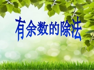 二年级数学《有余数的除法》课件