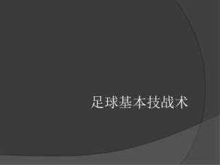 足球基本技战术