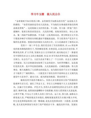 学习牛玉儒  做人民公仆2 