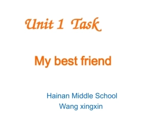 8AUnit1FriendsTask（共26张PPT）