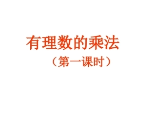 27有理数的乘法1