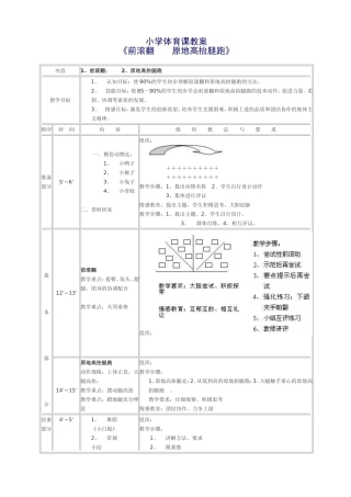小学体育课教案