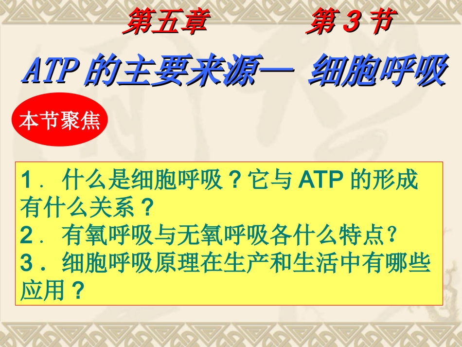 53ATP的主要来源——细胞呼吸(1)_第1页