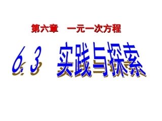 第六章63实践与探索第一课时_精美课件