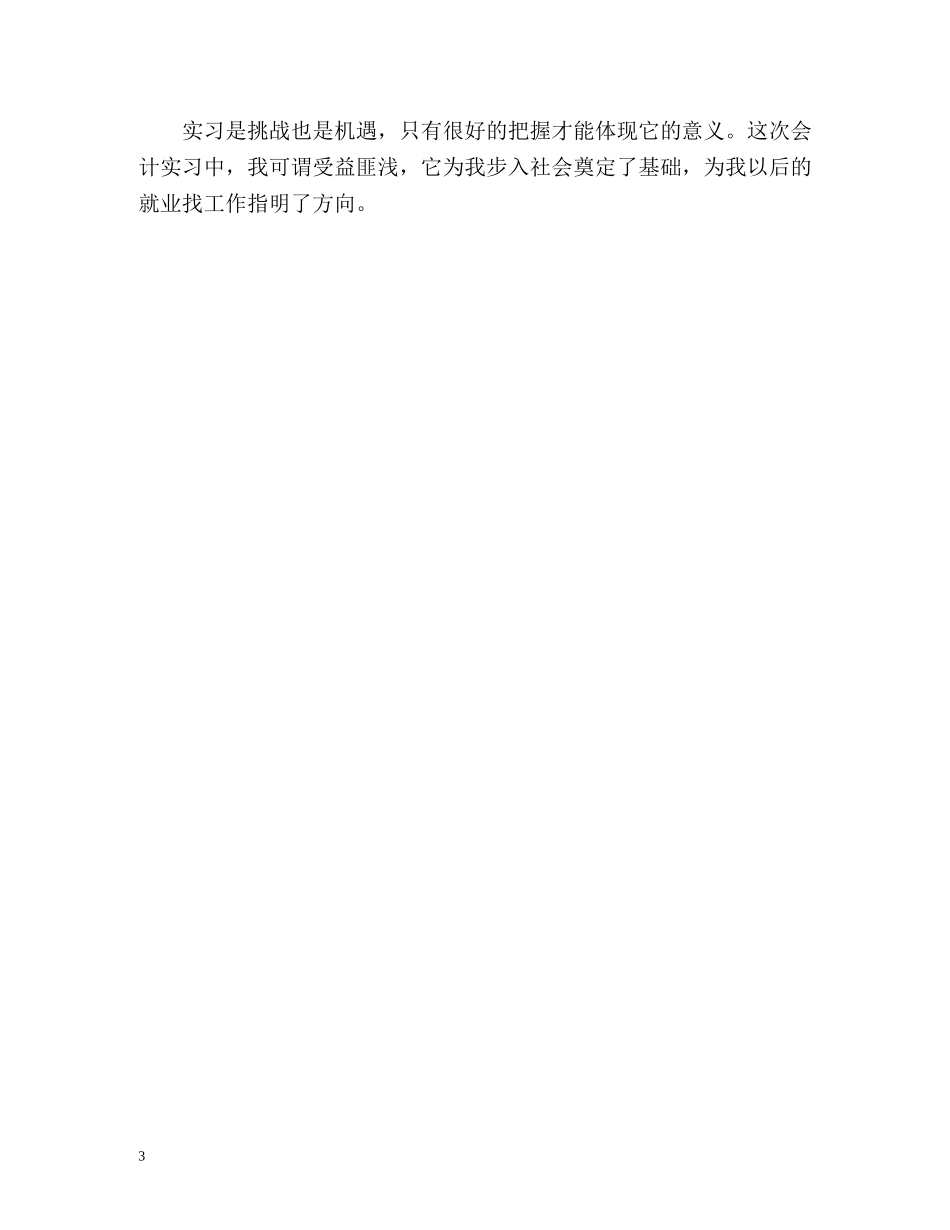 会计电算化专业实习工作自我鉴定 _第3页
