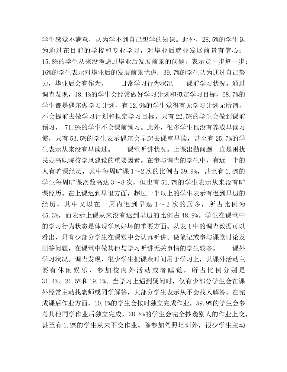 民办高职院校学风怎么样 _第2页