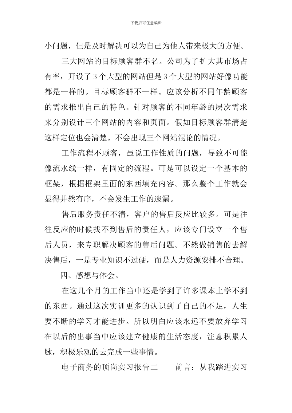 电子商务的顶岗实习报告_第3页