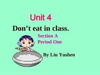第四单元SectionA1课件