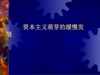 资本主义萌芽的缓慢发展(3)