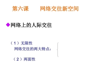 网络交往新空间