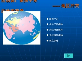 聚焦+中东地区冲突的地理背景