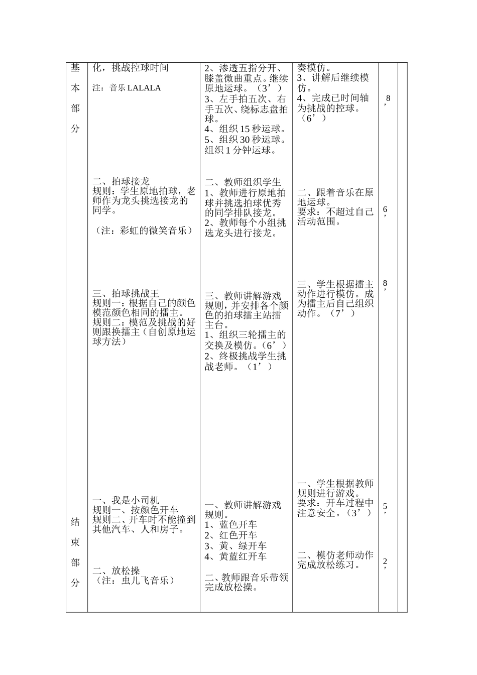 原地拍球教案_第2页