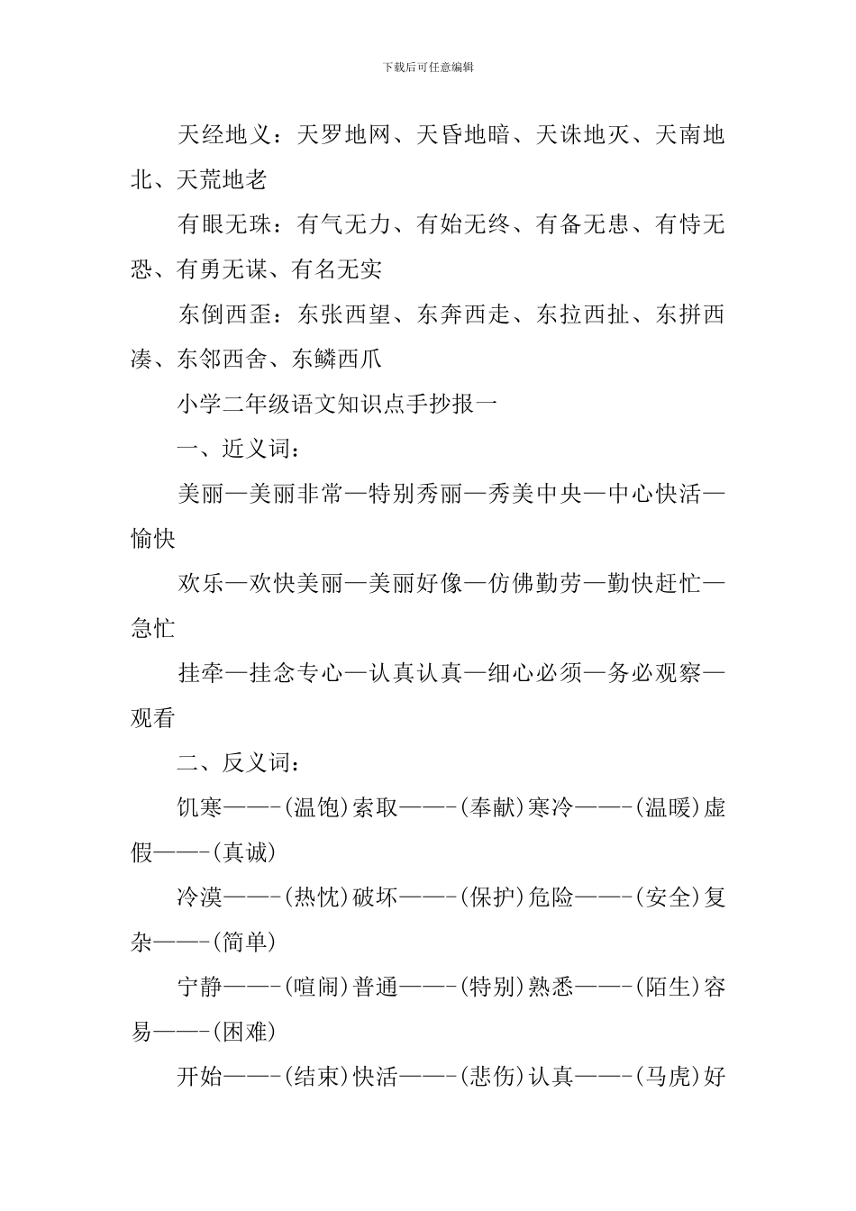 小学语文知识点手抄报_第3页