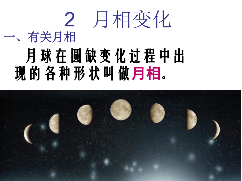 教科版科学六年级下册《月相变化》_第1页