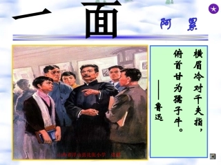 《一面》课件