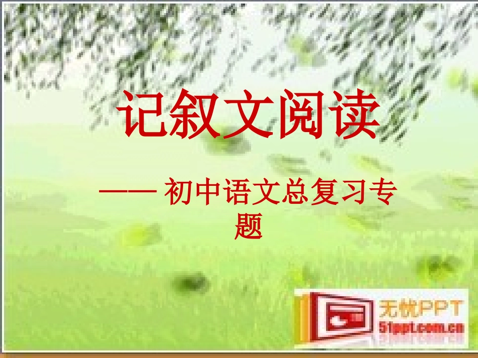 记叙文阅读——初中语文总复习专题课件_第1页