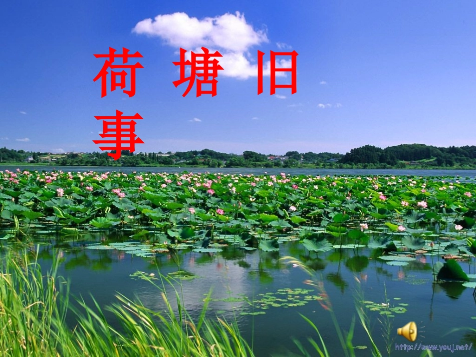 荷塘旧事课件(北师大版六年级语文上册课件)_第1页