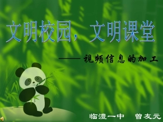 视频信息加工课件