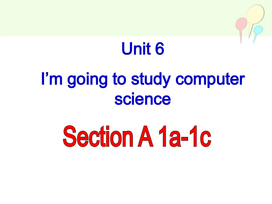 人教版八年级英语上册：unit6sectionA（1a-1c）课件（共23张PPT）_第1页