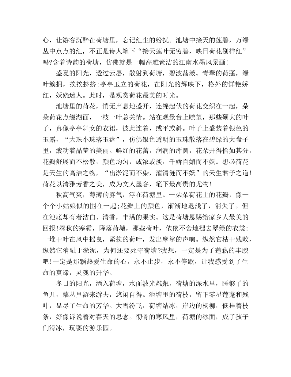 家乡的荷塘 _第2页