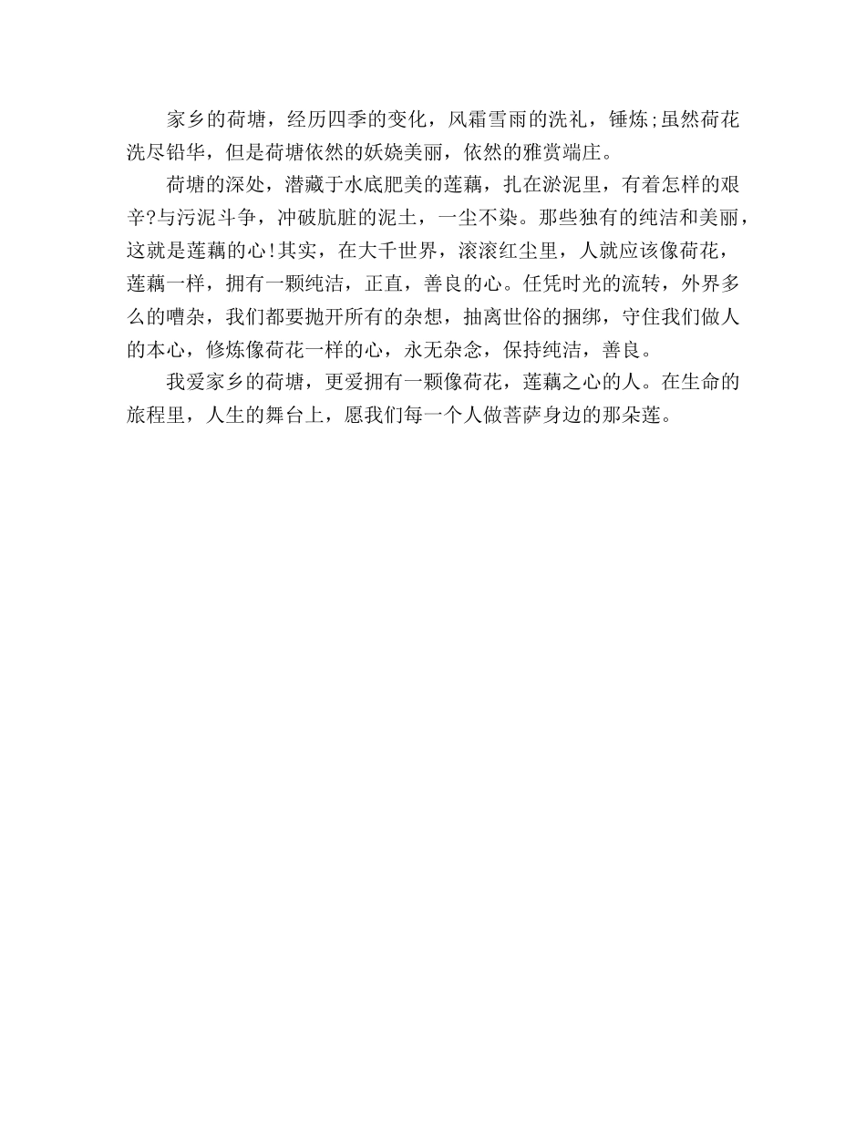 家乡的荷塘 _第3页