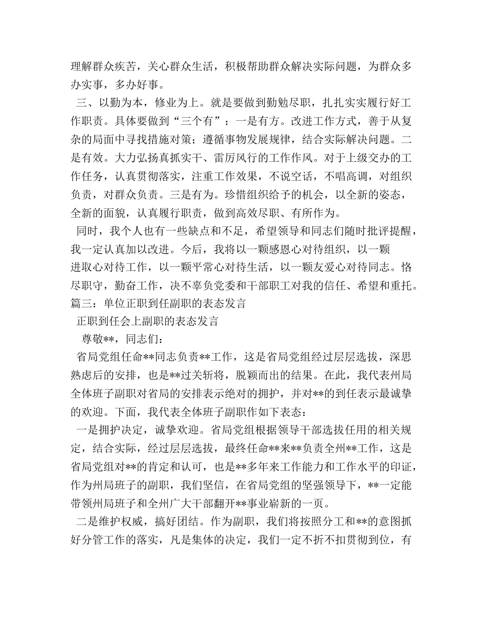 副职任职表态发言材料 _第3页