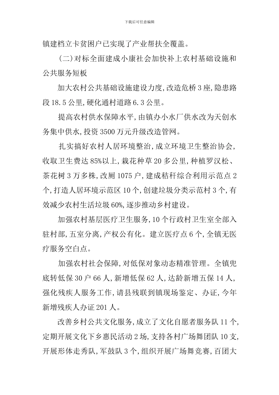 罐头嘴镇2024年工作总结及2024年工作思路_第2页