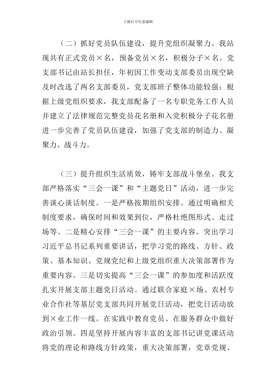 2024年“五星”党支部创建工作自评报告_第2页